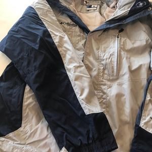 Columbia Bugaboo gray and blue men’s ski jacket